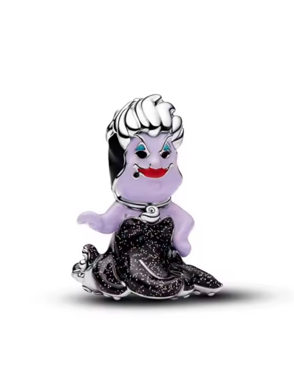 Ursula Enamel Charm Pendant in Purple and Black